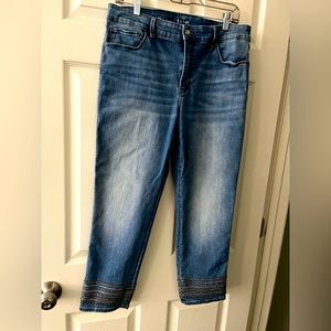 White House Black Market cropped denim jeans